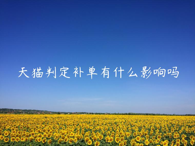 天貓判定補(bǔ)單有什么影響嗎